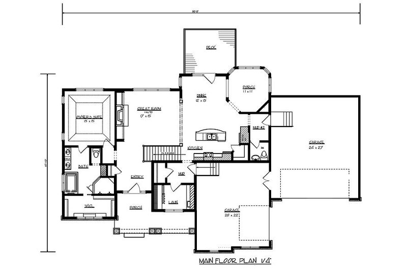 Craftsman Style House Plan 3 Beds 25 Baths 3000 Sqft Plan 320 489