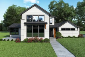 Contemporary Exterior - Front Elevation Plan #1070-163