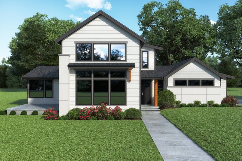 Contemporary Style House Plan - 3 Beds 2.5 Baths 1899 Sq/Ft Plan #1070-163