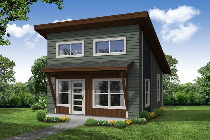Dream House Plan - Modern Exterior - Front Elevation Plan #124-1199