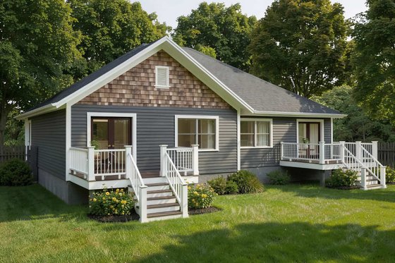 Exterior - Other Elevation for Traditional House Plan #79-236 - 2 bed, 1 bath