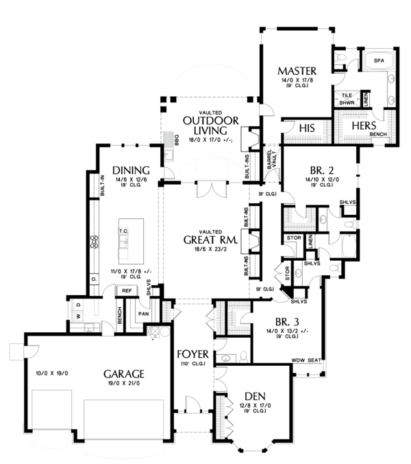 European Floor Plan - Main Floor Plan #48-671