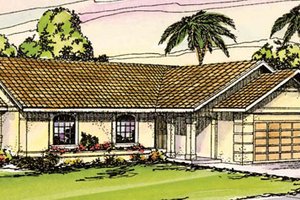 Mediterranean Exterior - Front Elevation Plan #124-220