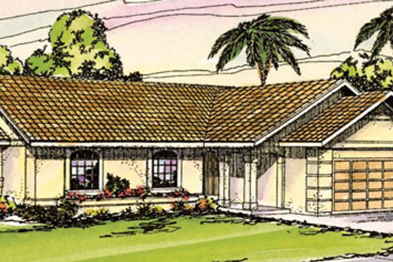 House Design - Mediterranean Exterior - Front Elevation Plan #124-220