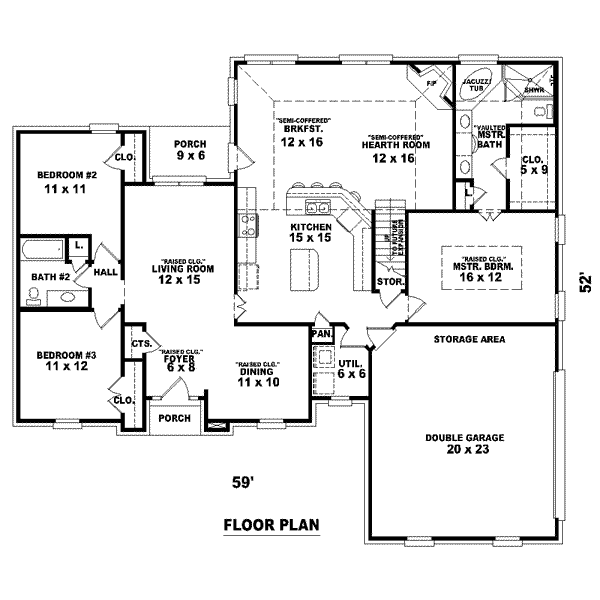 European Floor Plan - Main Floor Plan #81-1512