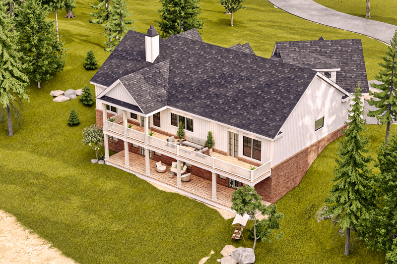 House Design - Exterior - Rear Elevation 2 for Craftsman House Plan #119-457 - 3 bed, 2.5 bath