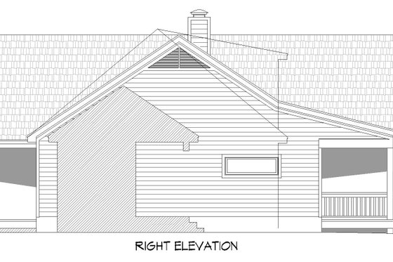 Exterior - Other Elevation 1 for Southern House Plan #932-847 - 2 bed, 3 bath