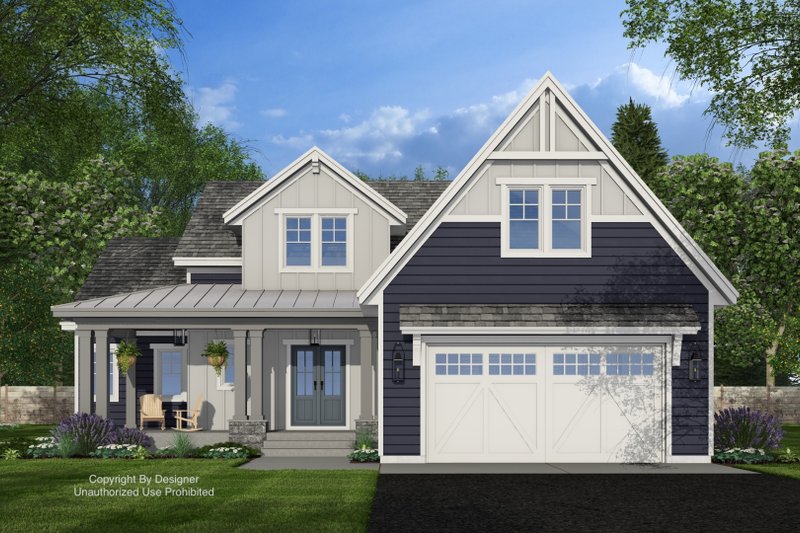 House Blueprint - Exterior - Front Elevation 4 for Craftsman House Plan #51-1421 - 5 bed, 4.5 bath