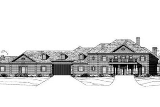Exterior - Front Elevation for Colonial House Plan #411-137 - 6 bed, 5.5 bath