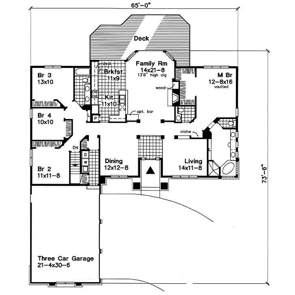 Traditional Floor Plan - Main Floor Plan #50-165