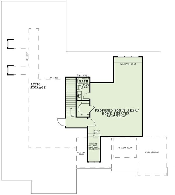 Architectural House Design - European Floor Plan - Upper Floor Plan #17-2497