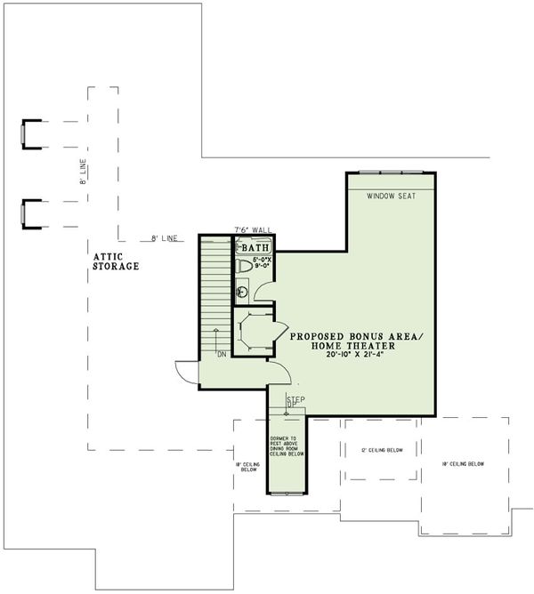 European Floor Plan - Upper Floor Plan #17-2497