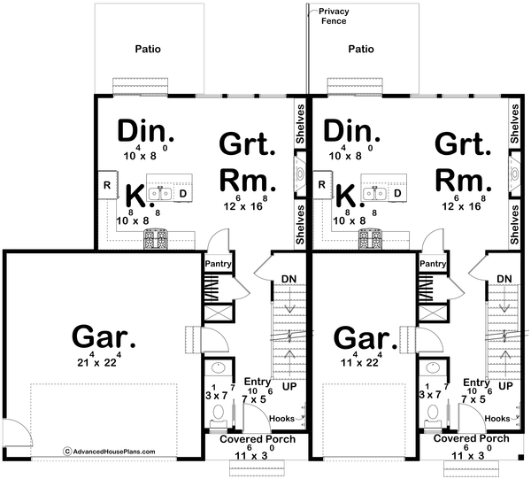 Architectural House Design - Farmhouse Floor Plan - Main Floor Plan #455-402