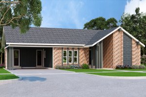 Ranch Exterior - Front Elevation Plan #45-576