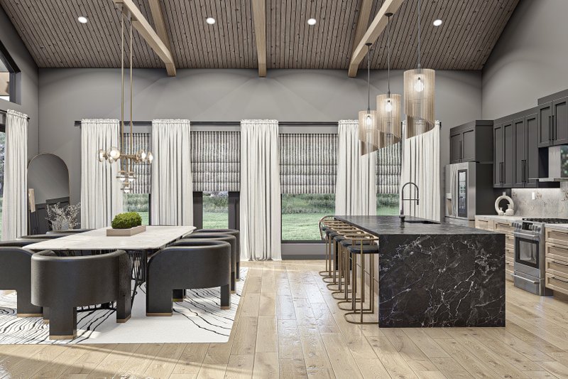 House Blueprint - Interior - Dining Room 1 for Modern House Plan #455-527 - 3 bed, 2.5 bath