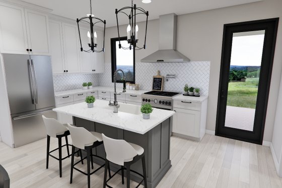 Interior - Kitchen for Modern House Plan #51-1308 - 2 bed, 2 bath