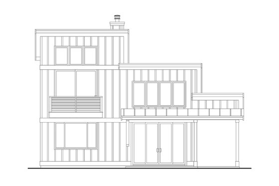 Exterior - Other Elevation 2 for Contemporary House Plan #124-1371 - 2 bed, 2 bath