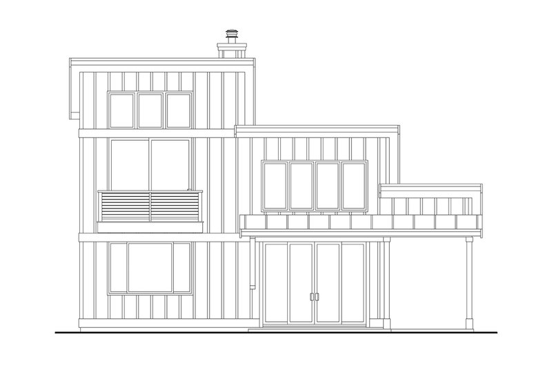 House Design - Exterior - Other Elevation 2 for Contemporary House Plan #124-1371 - 2 bed, 2 bath