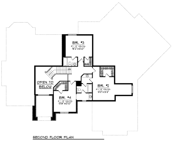 House Plan Design - European Floor Plan - Upper Floor Plan #70-957