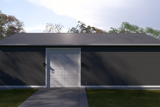 Exterior - Rear Elevation for Traditional House Plan #1060-274, 1 bath
