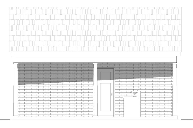 House Blueprint - Exterior - Front Elevation 3 for Traditional House Plan #932-497, 1 bath