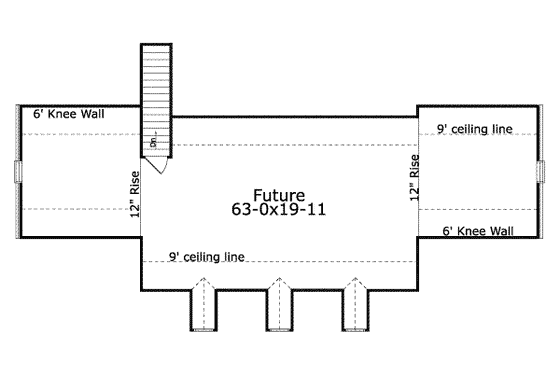 Floor Plan - Other Floor for Southern House Plan #406-261 - 3 bed, 2.5 bath
