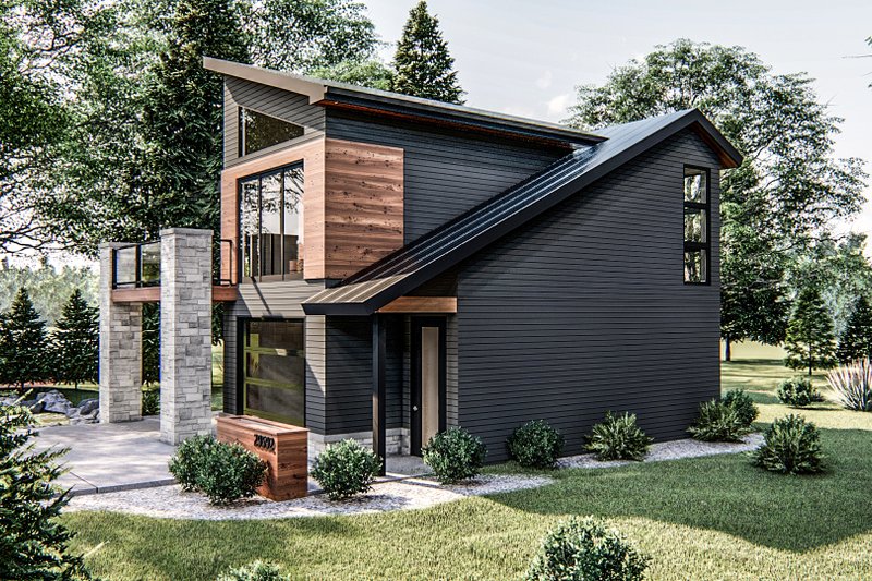 House Plan Design - Exterior - Other Elevation for Modern House Plan #455-298 - 1 bed, 1 bath