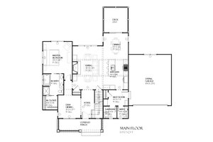 Floor Plan - Main Floor for Traditional House Plan #901-66 - 3 bed, 2.5 bath