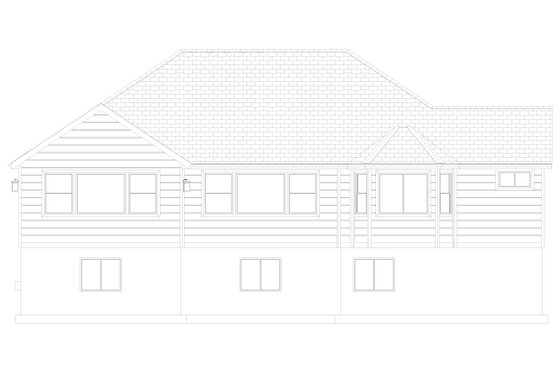 Exterior - Rear Elevation 3 for Craftsman House Plan #1060-356 - 3 bed, 2.5 bath