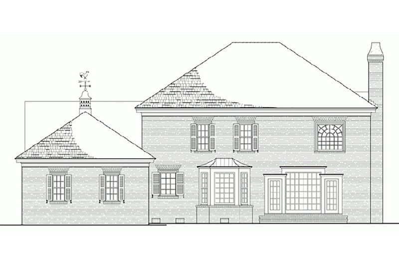 Home Plan - Exterior - Rear Elevation for Colonial House Plan #137-105 - 3 bed, 3 bath