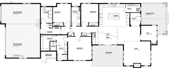 House Blueprint - Craftsman Floor Plan - Main Floor Plan #895-163