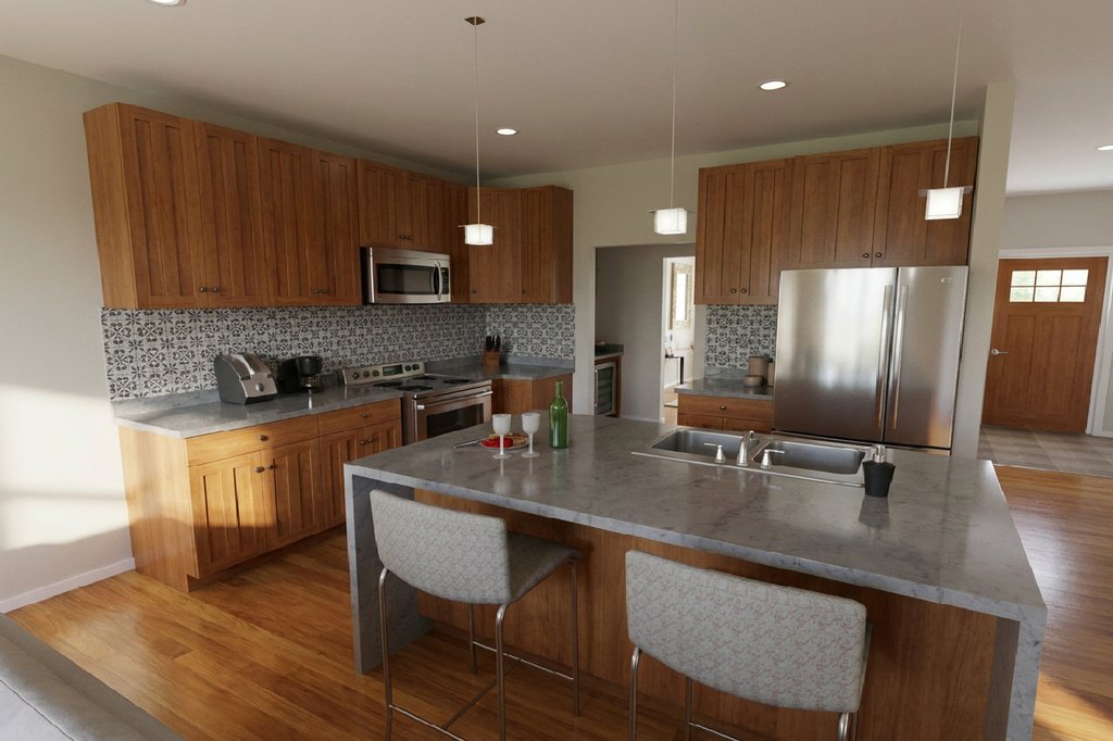 Interior - Kitchen for Farmhouse House Plan #126-265 - 3 bed, 2 bath