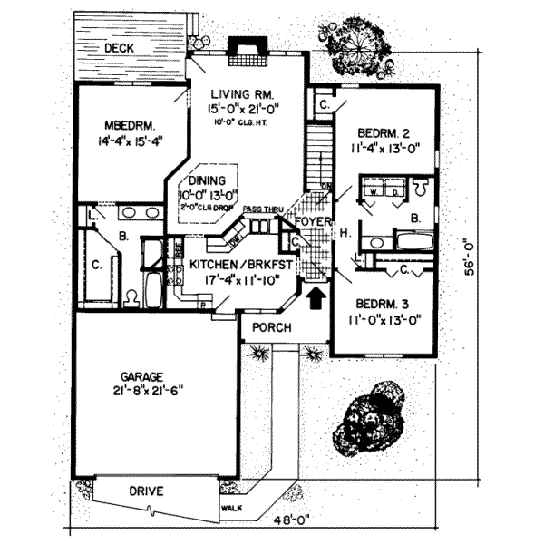 Traditional Floor Plan - Main Floor Plan #312-273