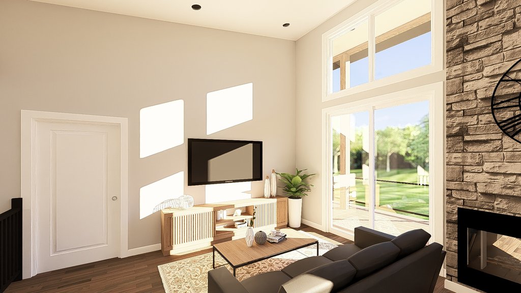Interior - Family Room 2 for Contemporary House Plan #1064-459 - 2 bed, 2 bath