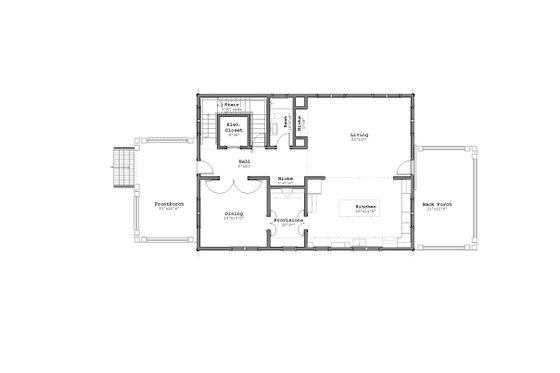 Floor Plan - Main Floor 1 for Craftsman House Plan #926-5 - 3 bed, 3 bath