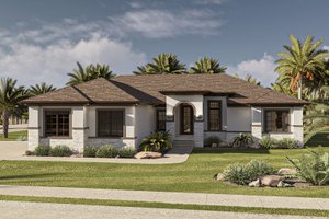 Mediterranean Exterior - Front Elevation Plan #455-389