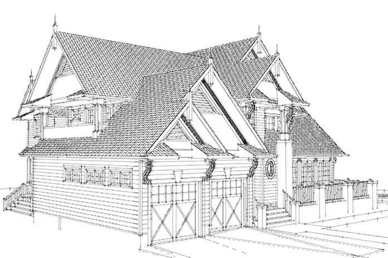House Design - Exterior - Other Elevation 2 for Classical House Plan #1101-49 - 3 bed, 3.5 bath
