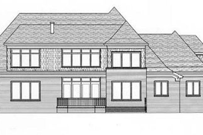 Dream House Plan - Exterior - Rear Elevation for European House Plan #413-121 - 5 bed, 3 bath