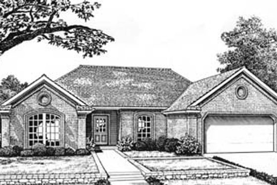 Exterior - Front Elevation for Traditional House Plan #310-563 - 3 bed, 2 bath