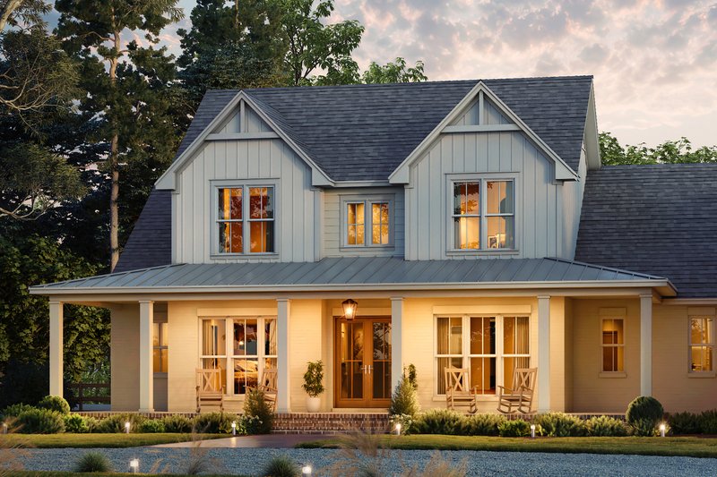 Farmhouse Style House Plan - 5 Beds 3.5 Baths 3500 Sq/Ft Plan #430-399