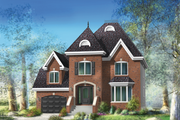 European Style House Plan - 4 Beds 1 Baths 2063 Sq/Ft Plan #25-4687 