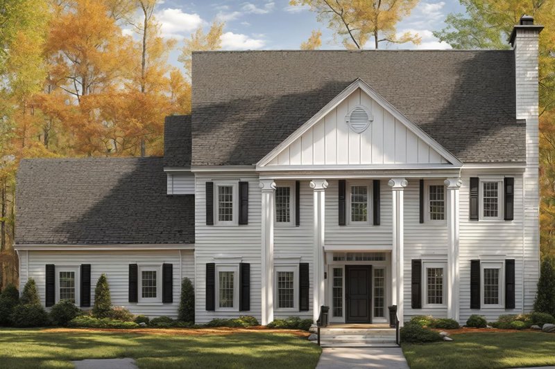 Colonial Style House Plan - 4 Beds 2.5 Baths 2261 Sq/Ft Plan #3-185