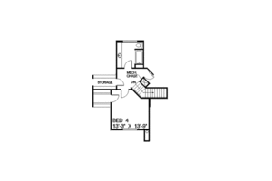 Floor Plan - Upper Floor for Traditional House Plan #60-160 - 4 bed, 3.5 bath