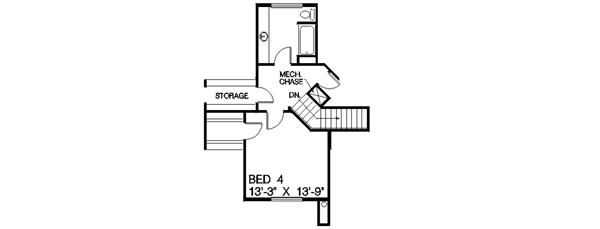 Traditional Floor Plan - Upper Floor Plan #60-160