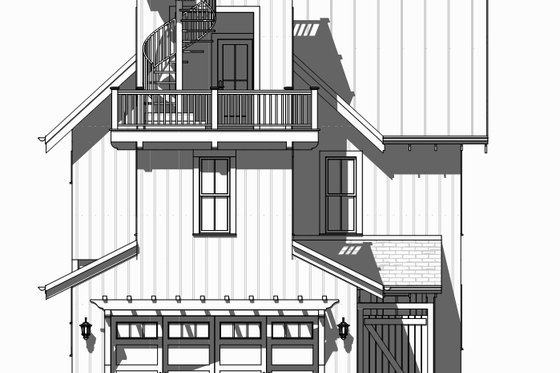 Exterior - Rear Elevation for Beach House Plan #901-120 - 4 bed, 3.5 bath