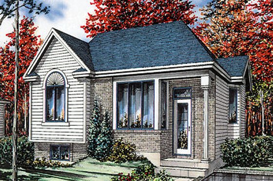 Exterior - Front Elevation for Traditional House Plan #138-191 - 2 bed, 1 bath