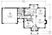 Colonial Style House Plan - 3 Beds 1.5 Baths 2393 Sq/Ft Plan #25-2008 