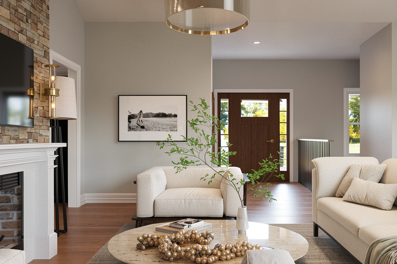 Home Plan - Interior - Family Room 1 for Farmhouse House Plan #1064-470 - 3 bed, 2.5 bath