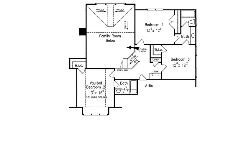 House Design - Floor Plan - Upper Floor for Craftsman House Plan #927-4 - 4 bed, 3.5 bath