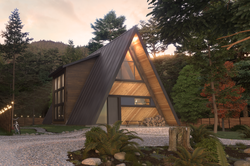 Dream House Plan - Exterior - Outdoor Living for Cabin House Plan #1086-1 - 2 bed, 1.5 bath